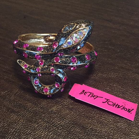 Betsey Johnson Jewelry - Betsey Johnson Black/Gold snake bangle